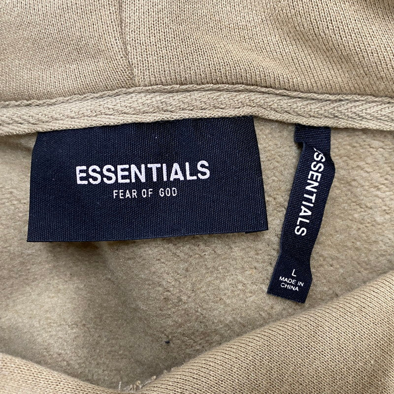 【中古品】【メンズ】 FOG ESSENTIALS エフオージーエッセンシャルズ BACK LOGO HOODED SWEATSHIRT バック ロゴ フーデッド スウェットシャツ パーカー トップス 142-260402-kh-09-izu サイズ：L カラー：ベージュ 万代Net店