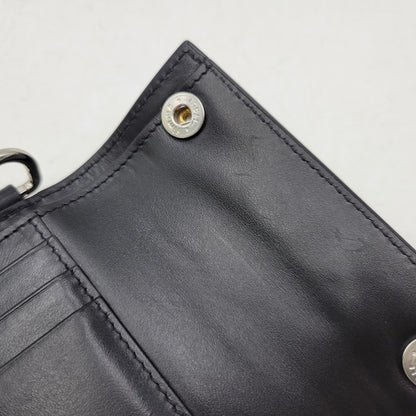 【中古品】【メンズ/レディース】 LEATHER CHAIN WALLET レザーチェーンウォレット 財布 200-260329-as-05-izu カラー：ブラック 万代Net店
