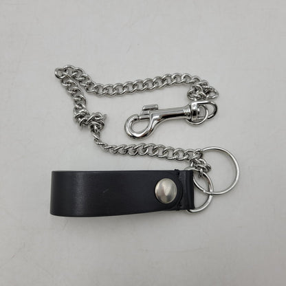 【中古品】【メンズ/レディース】 LEATHER CHAIN WALLET レザーチェーンウォレット 財布 200-260329-as-05-izu カラー：ブラック 万代Net店