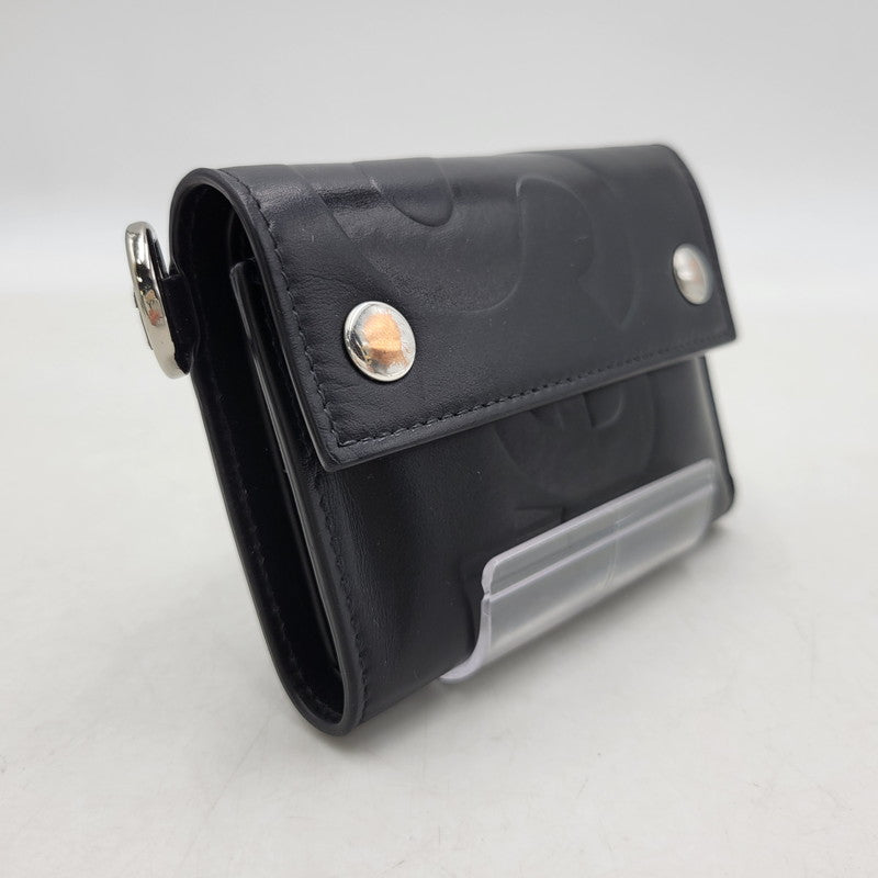 【中古品】【メンズ/レディース】 LEATHER CHAIN WALLET レザーチェーンウォレット 財布 200-260329-as-05-izu カラー：ブラック 万代Net店