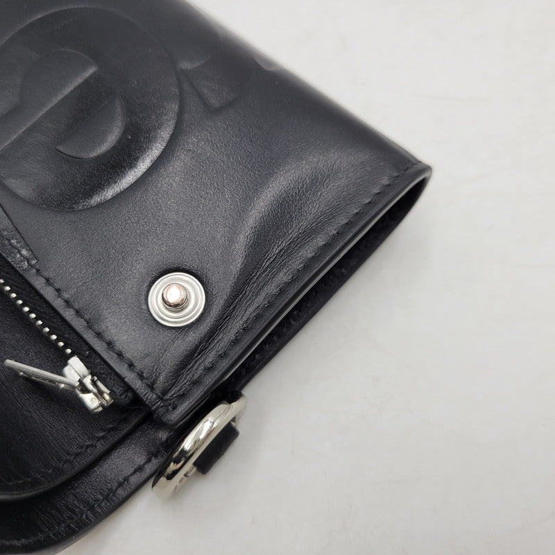 【中古品】【メンズ/レディース】 LEATHER CHAIN WALLET レザーチェーンウォレット 財布 200-260329-as-05-izu カラー：ブラック 万代Net店