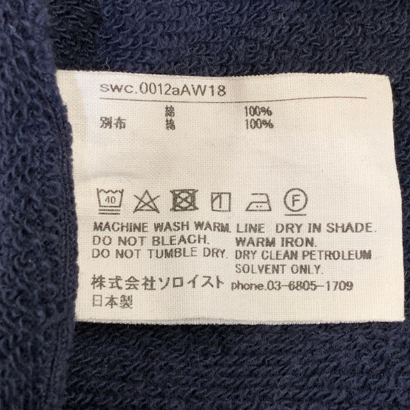 【中古品】【メンズ】 TAKAHIRO MIYASHITA The SoloIst. タカヒロミヤシタザソロイスト S/S SWEAT SHIRT 0012AAW18 ショートスリーブ スウェットシャツ 前V 半袖 140-260712-as-03-izu サイズ：46 カラー：ネイビー 万代Net店
