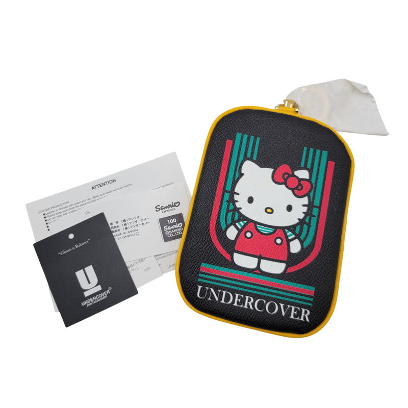 【中古美品】【レディース】 × SANRIO CHARACTERS サンリオキャラクターズ HELLO KITTY PVC POUCH UC2E8K01 ハローキティ ポーチ 208-260401-as-15-izu カラー：ブラック×イエロー 万代Net店