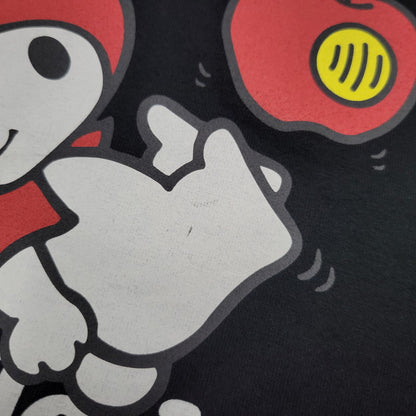 【中古美品】【メンズ】 × SANRIO CHARACTERS サンリオキャラクターズ UC2E8810 MY MELODY PRINT SS TEE マイメロディ プリント ショートスリーブ Tシャツ 半袖 トップス 140-260329-kh-02-izu サイズ：3 カラー：ブラック 万代Net店