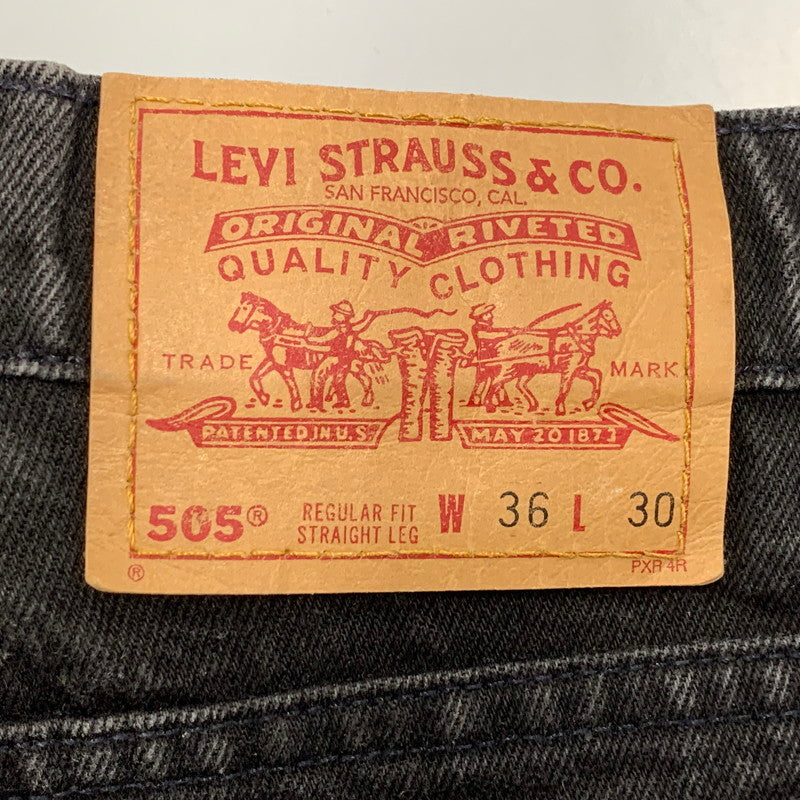 【中古品】【メンズ】 LEVI'S リーバイス 505-0260 刻印513 REGULAR FIT 505 DENIM PANTS レギュラー フィット デニムパンツ ボトムス 157-260329-kh-14-izu サイズ：36×30 カラー：ブラック 万代Net店