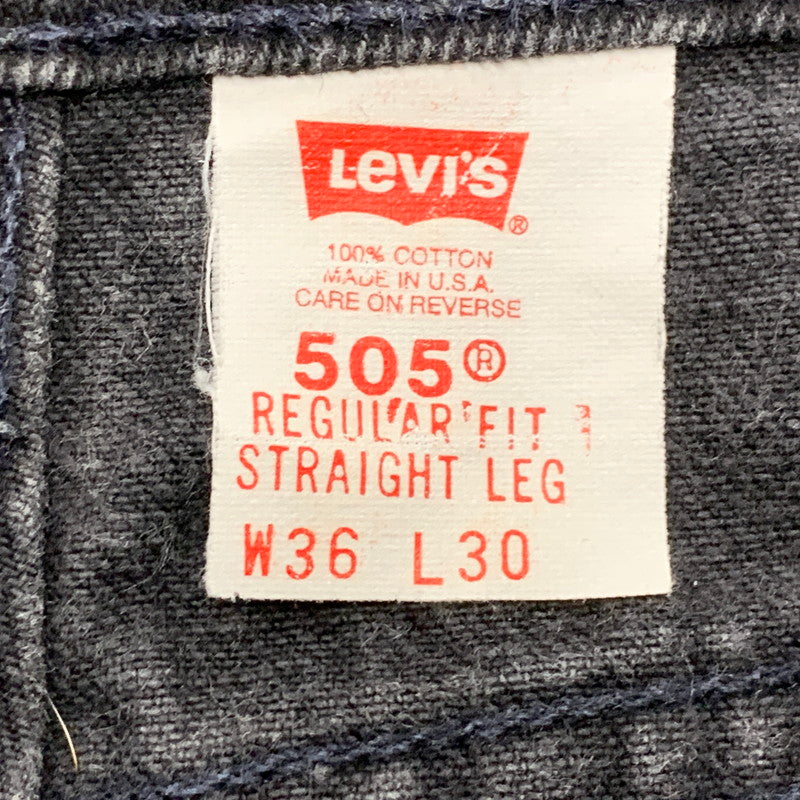 【中古品】【メンズ】 LEVI'S リーバイス 505-0260 刻印513 REGULAR FIT 505 DENIM PANTS レギュラー フィット デニムパンツ ボトムス 157-260329-kh-14-izu サイズ：36×30 カラー：ブラック 万代Net店