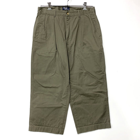 【中古品】【メンズ】 POLO CHINO 2TUCK CHINO PANTS ポロ チノ 2タック チノパンツ ボトムス 157-260329-kh-15-izu サイズ：34×34 カラー：カーキ 万代Net店