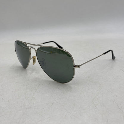【中古品】【メンズ/レディース】 RAY-BAN レイバン RB3025 AVIATOR LARGE METAL アビエーター ラージ メタル サングラス 203-260615-cs-15-izu サイズ：58口14 カラー：シルバー×グリーン系 万代Net店