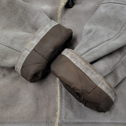 【中古品】【メンズ】 SUEDE LEATHER BOA JACKET スエード レザー ボア ジャケット USA製 アウター 145-260330-as-26-izu サイズ：38 カラー：ベージュ 万代Net店