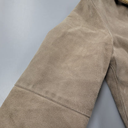 【中古品】【メンズ】 SUEDE LEATHER BOA JACKET スエード レザー ボア ジャケット USA製 アウター 145-260330-as-26-izu サイズ：38 カラー：ベージュ 万代Net店