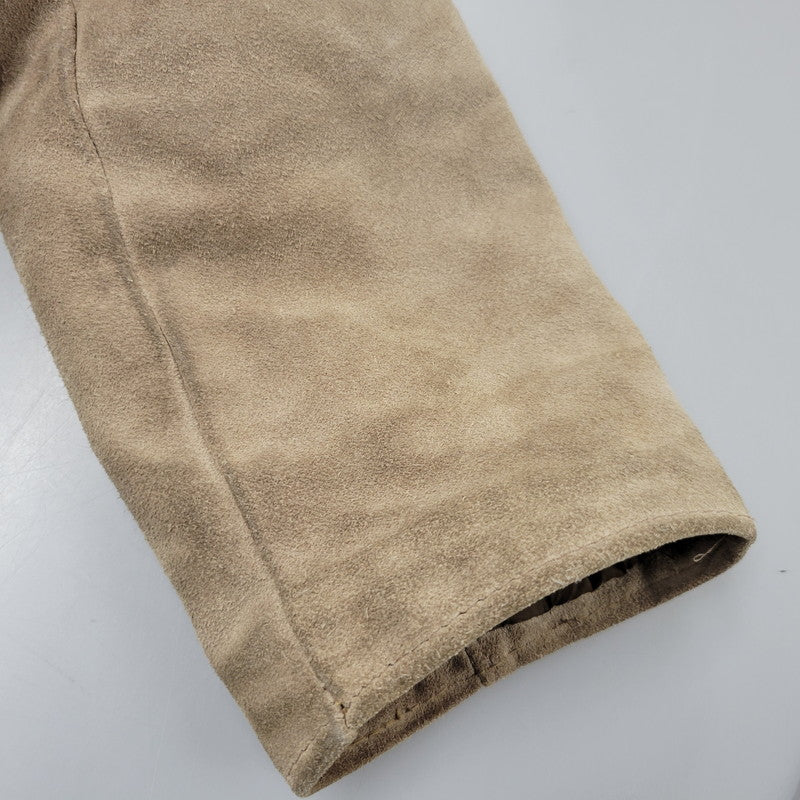 【中古品】【メンズ】 SUEDE LEATHER BOA JACKET スエード レザー ボア ジャケット USA製 アウター 145-260330-as-26-izu サイズ：38 カラー：ベージュ 万代Net店