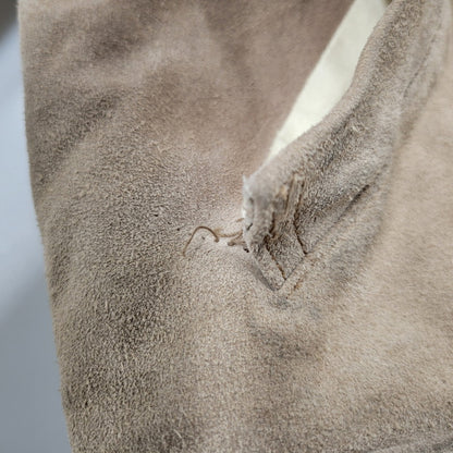 【中古品】【メンズ】 SUEDE LEATHER BOA JACKET スエード レザー ボア ジャケット USA製 アウター 145-260330-as-26-izu サイズ：38 カラー：ベージュ 万代Net店