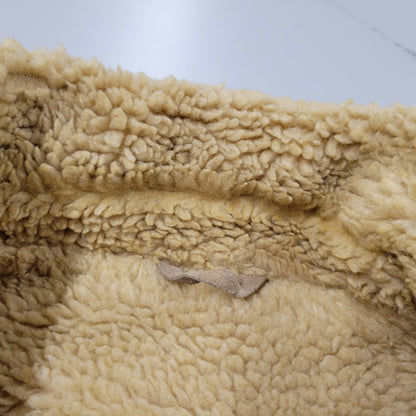 【中古品】【メンズ】 SUEDE LEATHER BOA JACKET スエード レザー ボア ジャケット USA製 アウター 145-260330-as-26-izu サイズ：38 カラー：ベージュ 万代Net店