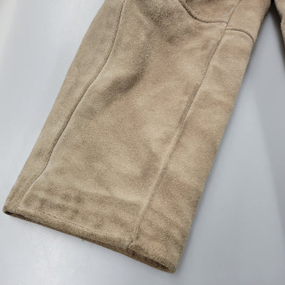 【中古品】【メンズ】 SUEDE LEATHER BOA JACKET スエード レザー ボア ジャケット USA製 アウター 145-260330-as-26-izu サイズ：38 カラー：ベージュ 万代Net店