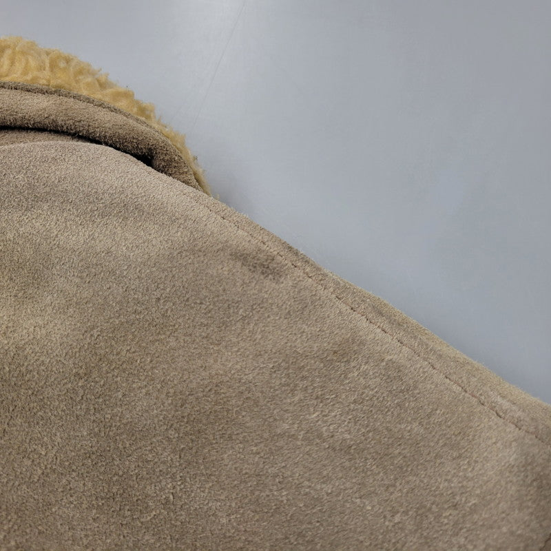 【中古品】【メンズ】 SUEDE LEATHER BOA JACKET スエード レザー ボア ジャケット USA製 アウター 145-260330-as-26-izu サイズ：38 カラー：ベージュ 万代Net店