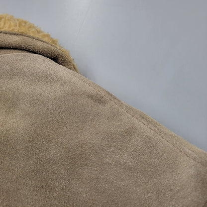 【中古品】【メンズ】 SUEDE LEATHER BOA JACKET スエード レザー ボア ジャケット USA製 アウター 145-260330-as-26-izu サイズ：38 カラー：ベージュ 万代Net店
