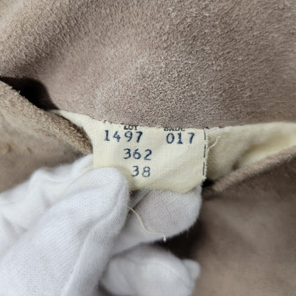 【中古品】【メンズ】 SUEDE LEATHER BOA JACKET スエード レザー ボア ジャケット USA製 アウター 145-260330-as-26-izu サイズ：38 カラー：ベージュ 万代Net店