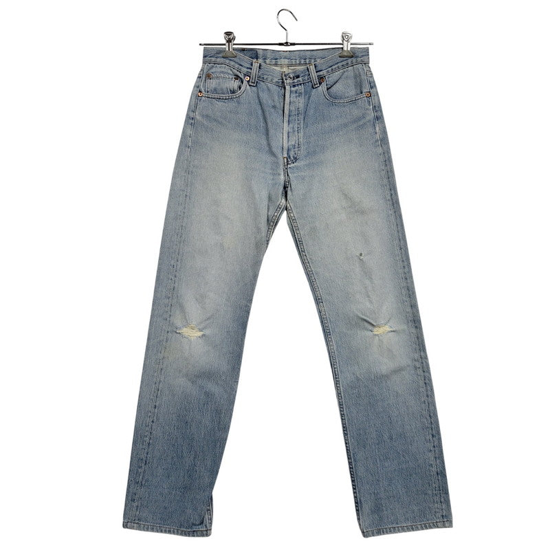 【現状渡し品】【メンズ】 DENIM PANTS デニムパンツ 刻印555 USA製 ジーンズ ボトムス 157-260330-as-22-izu サイズ：31×36 カラー：ライトインディゴ 万代Net店