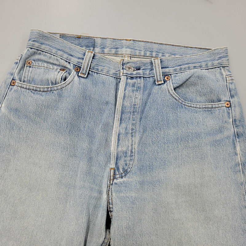【現状渡し品】【メンズ】 DENIM PANTS デニムパンツ 刻印555 USA製 ジーンズ ボトムス 157-260330-as-22-izu サイズ：31×36 カラー：ライトインディゴ 万代Net店