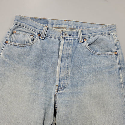 【現状渡し品】【メンズ】 DENIM PANTS デニムパンツ 刻印555 USA製 ジーンズ ボトムス 157-260330-as-22-izu サイズ：31×36 カラー：ライトインディゴ 万代Net店