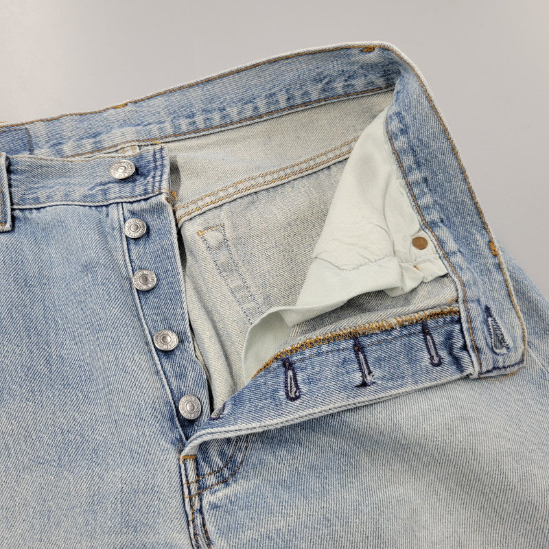 【現状渡し品】【メンズ】 DENIM PANTS デニムパンツ 刻印555 USA製 ジーンズ ボトムス 157-260330-as-22-izu サイズ：31×36 カラー：ライトインディゴ 万代Net店