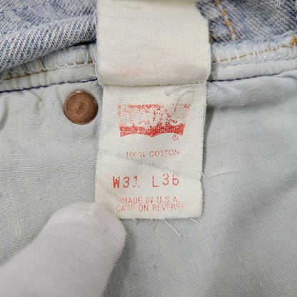 【現状渡し品】【メンズ】 DENIM PANTS デニムパンツ 刻印555 USA製 ジーンズ ボトムス 157-260330-as-22-izu サイズ：31×36 カラー：ライトインディゴ 万代Net店