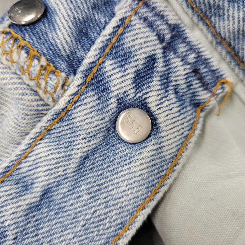 【現状渡し品】【メンズ】 DENIM PANTS デニムパンツ 刻印555 USA製 ジーンズ ボトムス 157-260330-as-22-izu サイズ：31×36 カラー：ライトインディゴ 万代Net店