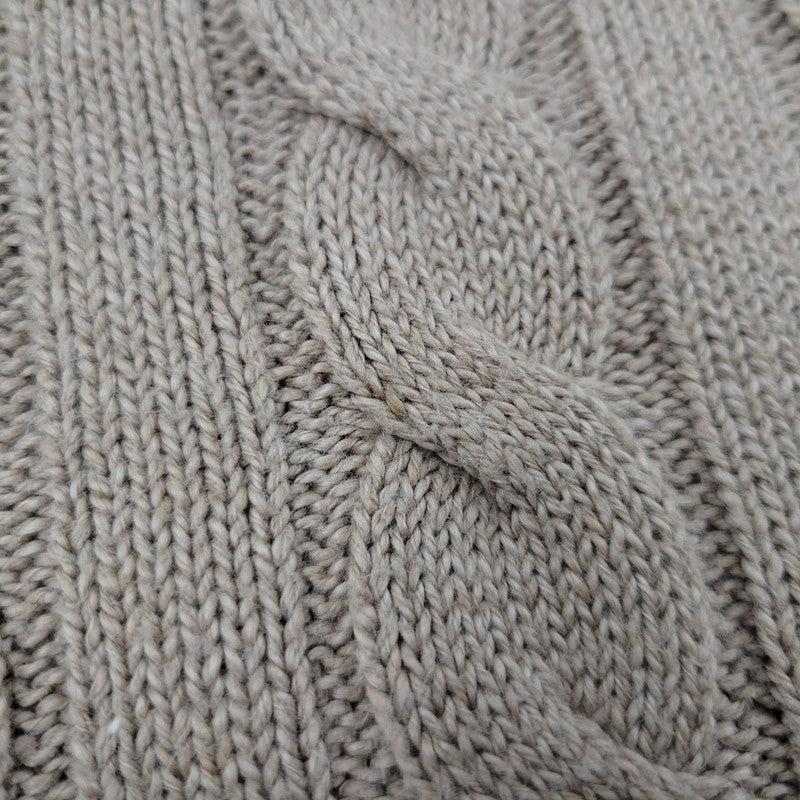 【中古品】【メンズ】 BROWN PONY HALF ZIP CABLE KNIT ブラウンポニー ハーフジップ ケーブルニット 長袖 トップス 147-260330-as-17-izu サイズ：XL カラー：ベージュ 万代Net店