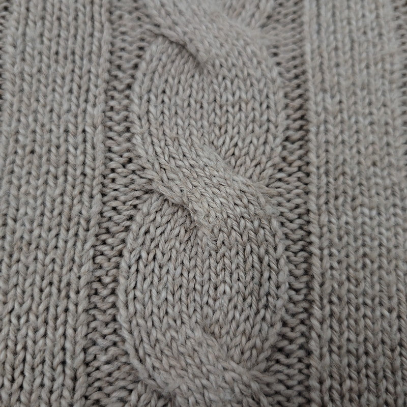 【中古品】【メンズ】 BROWN PONY HALF ZIP CABLE KNIT ブラウンポニー ハーフジップ ケーブルニット 長袖 トップス 147-260330-as-17-izu サイズ：XL カラー：ベージュ 万代Net店