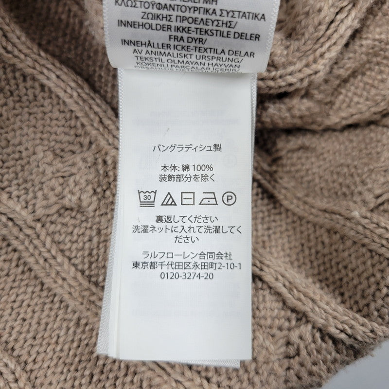 【中古品】【メンズ】 BROWN PONY HALF ZIP CABLE KNIT ブラウンポニー ハーフジップ ケーブルニット 長袖 トップス 147-260330-as-17-izu サイズ：XL カラー：ベージュ 万代Net店