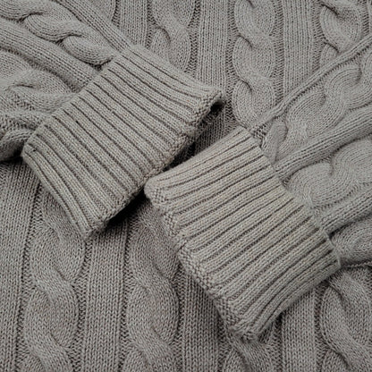 【中古品】【メンズ】 BROWN PONY HALF ZIP CABLE KNIT ブラウンポニー ハーフジップ ケーブルニット 長袖 トップス 147-260330-as-17-izu サイズ：XL カラー：ベージュ 万代Net店