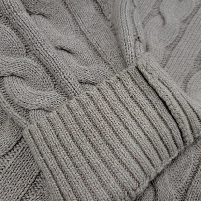 【中古品】【メンズ】 BROWN PONY HALF ZIP CABLE KNIT ブラウンポニー ハーフジップ ケーブルニット 長袖 トップス 147-260330-as-17-izu サイズ：XL カラー：ベージュ 万代Net店