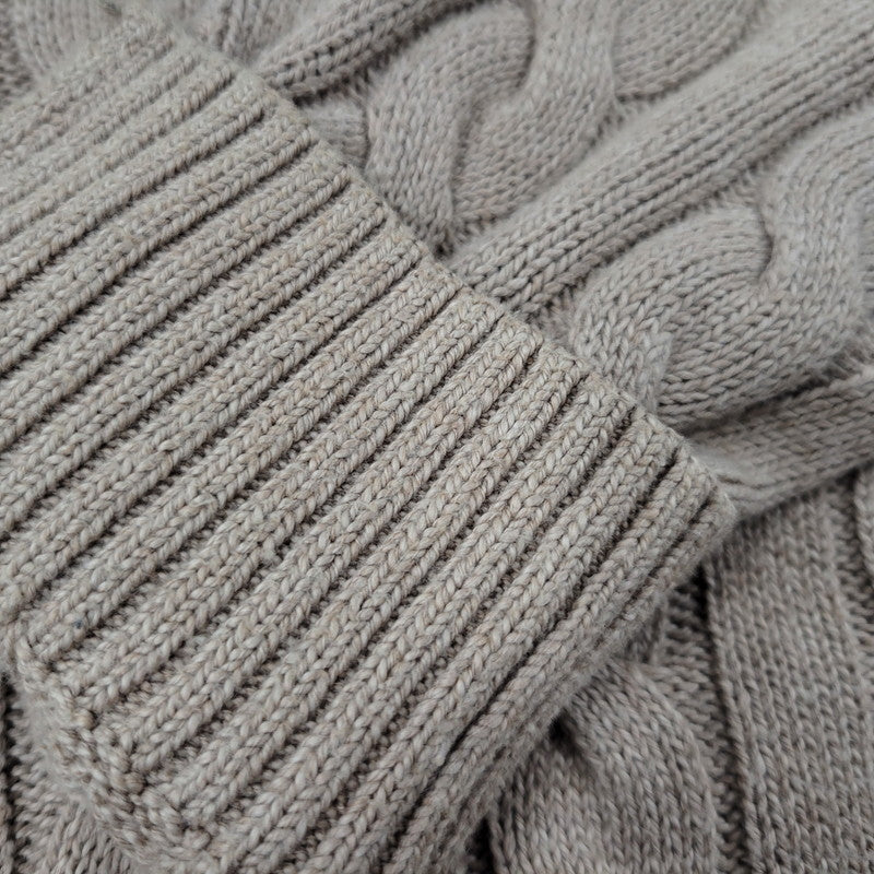 【中古品】【メンズ】 BROWN PONY HALF ZIP CABLE KNIT ブラウンポニー ハーフジップ ケーブルニット 長袖 トップス 147-260330-as-17-izu サイズ：XL カラー：ベージュ 万代Net店