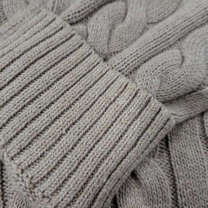 【中古品】【メンズ】 BROWN PONY HALF ZIP CABLE KNIT ブラウンポニー ハーフジップ ケーブルニット 長袖 トップス 147-260330-as-17-izu サイズ：XL カラー：ベージュ 万代Net店