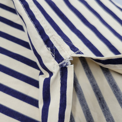 【中古品】【メンズ】 OVERSIZE 2-POCKET L/S SHIRT オーバーサイズ 2ポケット ロングスリーブ シャツ 初期タグ 長袖 ストライプ 140-260330-as-18-izu カラー：ベージュ×ネイビー 万代Net店