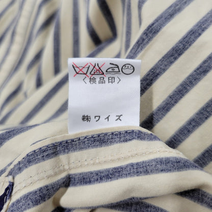 【中古品】【メンズ】 OVERSIZE 2-POCKET L/S SHIRT オーバーサイズ 2ポケット ロングスリーブ シャツ 初期タグ 長袖 ストライプ 140-260330-as-18-izu カラー：ベージュ×ネイビー 万代Net店