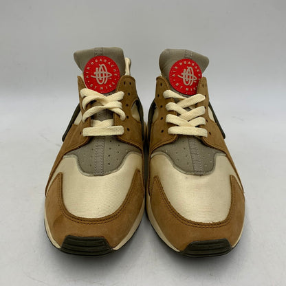 【中古品】【メンズ】 × STUSSY ステューシー AIR HUARACHE LE DD1381-200 エア ハラチ LE スニーカー シューズ 靴 160-260403-as-23-izu サイズ：26.5cm カラー：DESERT OAK/REED-LT STRAW-UNIV RED-NEWSPRI 万代Net店