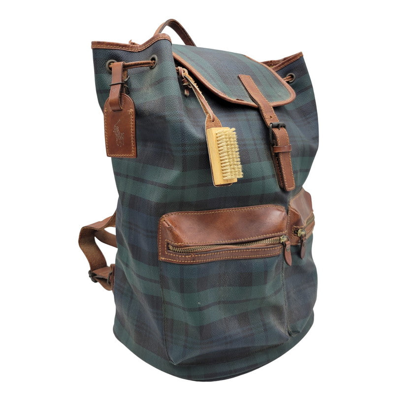 【現状渡し品】【メンズ/レディース】 BLACKWATCH LEATHER BACKPACK ブラックウォッチ レザー バックパック リュック バッグ カバン 鞄 188-260330-as-34-izu カラー：マルチカラー 万代Net店