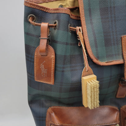 【現状渡し品】【メンズ/レディース】 BLACKWATCH LEATHER BACKPACK ブラックウォッチ レザー バックパック リュック バッグ カバン 鞄 188-260330-as-34-izu カラー：マルチカラー 万代Net店