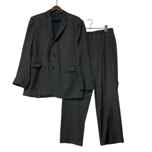 【現状渡し品】【メンズ】 イタリア製 WOOL SUIT SET UP ウール スーツ セットアップ 147-260330-cs-10-izu サイズ：41L カラー：チャコール 万代Net店