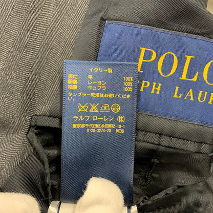 【現状渡し品】【メンズ】 イタリア製 WOOL SUIT SET UP ウール スーツ セットアップ 147-260330-cs-10-izu サイズ：41L カラー：チャコール 万代Net店