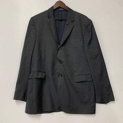 【現状渡し品】【メンズ】 イタリア製 WOOL SUIT SET UP ウール スーツ セットアップ 147-260330-cs-10-izu サイズ：41L カラー：チャコール 万代Net店