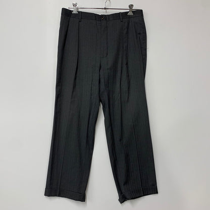 【現状渡し品】【メンズ】 イタリア製 WOOL SUIT SET UP ウール スーツ セットアップ 147-260330-cs-10-izu サイズ：41L カラー：チャコール 万代Net店
