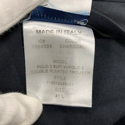 【現状渡し品】【メンズ】 イタリア製 WOOL SUIT SET UP ウール スーツ セットアップ 147-260330-cs-10-izu サイズ：41L カラー：チャコール 万代Net店