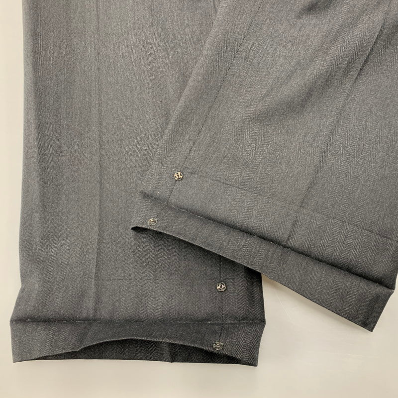 【現状渡し品】【メンズ】 イタリア製 WOOL SUIT SET UP ウール スーツ セットアップ 147-260330-cs-10-izu サイズ：41L カラー：チャコール 万代Net店