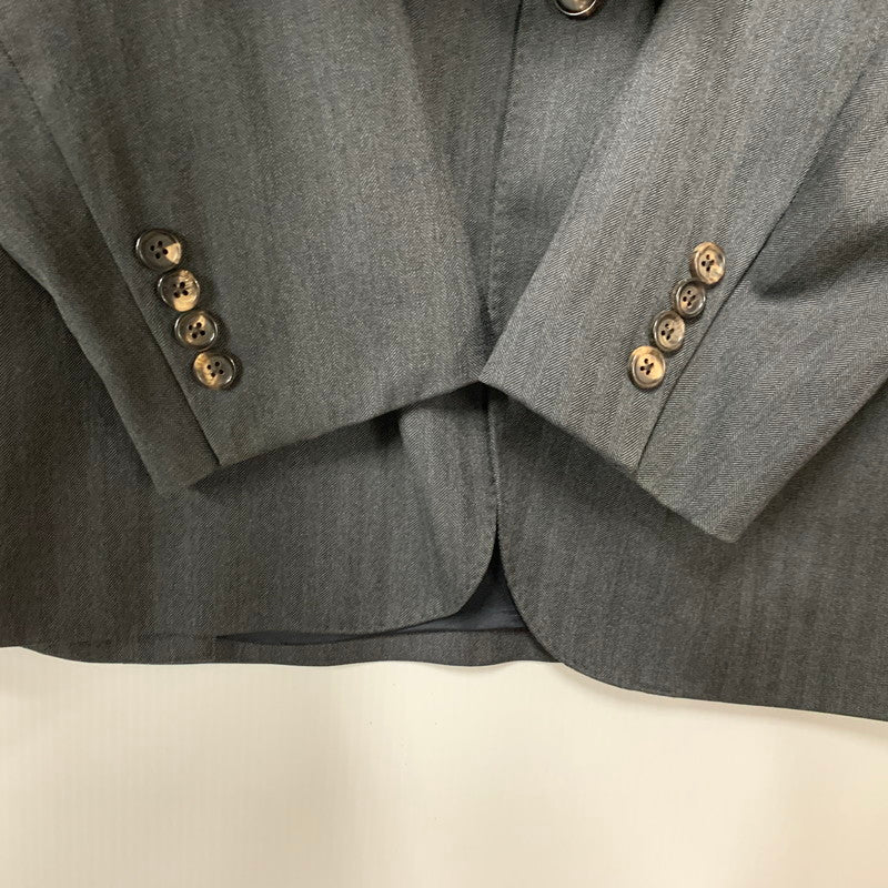 【現状渡し品】【メンズ】 イタリア製 WOOL SUIT SET UP ウール スーツ セットアップ 147-260330-cs-10-izu サイズ：41L カラー：チャコール 万代Net店