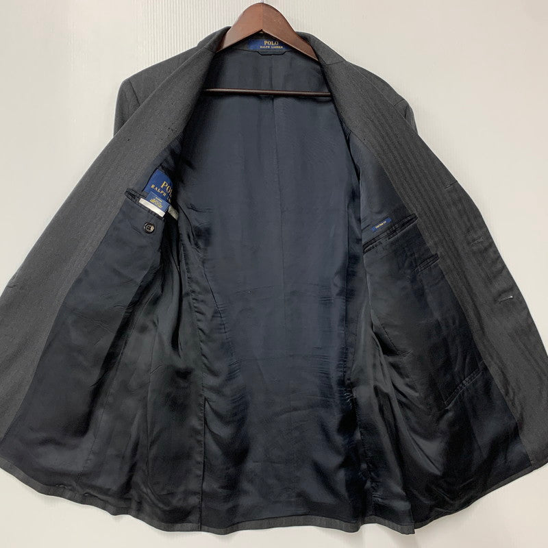【現状渡し品】【メンズ】 イタリア製 WOOL SUIT SET UP ウール スーツ セットアップ 147-260330-cs-10-izu サイズ：41L カラー：チャコール 万代Net店