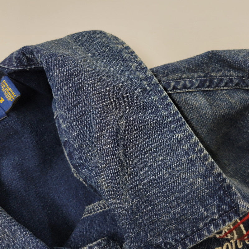 【中古品】【メンズ】 RIPSTOP WORK SHIRT DRAGON RIDER 710693099001 リップストップワークシャツ 長袖 トップス 147-260330-as-09-izu サイズ：M カラー：インディゴ 万代Net店