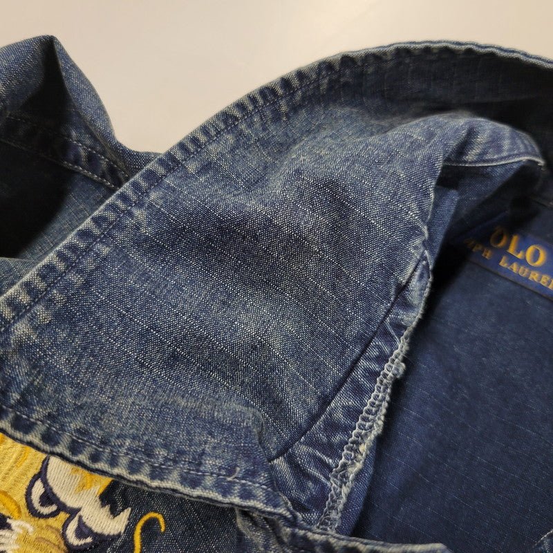 【中古品】【メンズ】 RIPSTOP WORK SHIRT DRAGON RIDER 710693099001 リップストップワークシャツ 長袖 トップス 147-260330-as-09-izu サイズ：M カラー：インディゴ 万代Net店