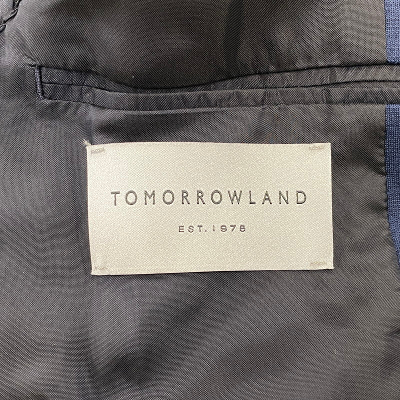【中古品】【メンズ】 TOMORROWLAND トゥモローランド 63-04-84-07401 コットントロピカル ダブルブレステッド4Bジャケット 147-260720-ya-08-izu サイズ：48 カラー：ネイビー 万代Net店
